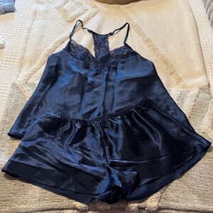 Midnight Blue Lace Sleepwear Set